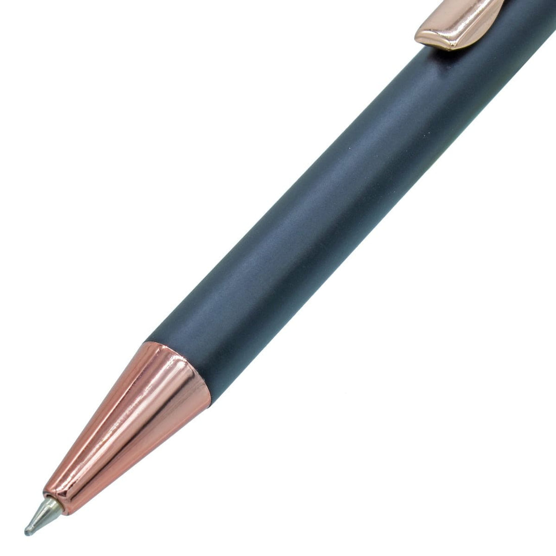 jags-mumbai Ball Pens Black Ball Pen with Matt Rose Gold Clip