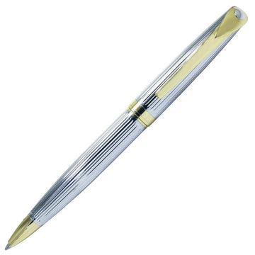 Silver and Gold Ballpoint Pen with Golden Clip