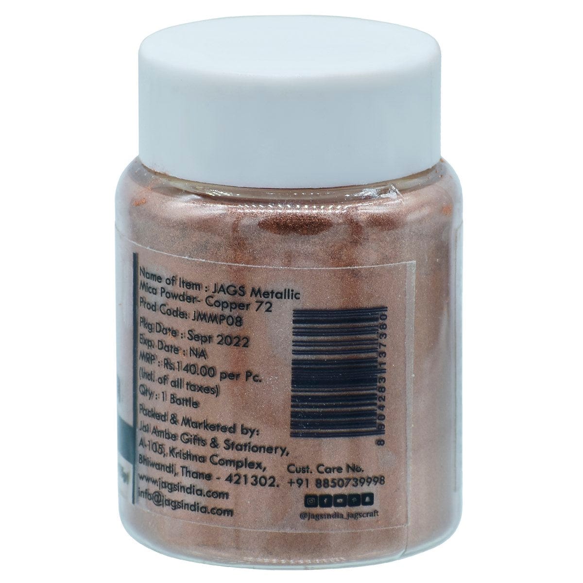 jags-mumbai Balloon & Party Products Jags Metallic Mica Powder Copper 15Gms JMMP08