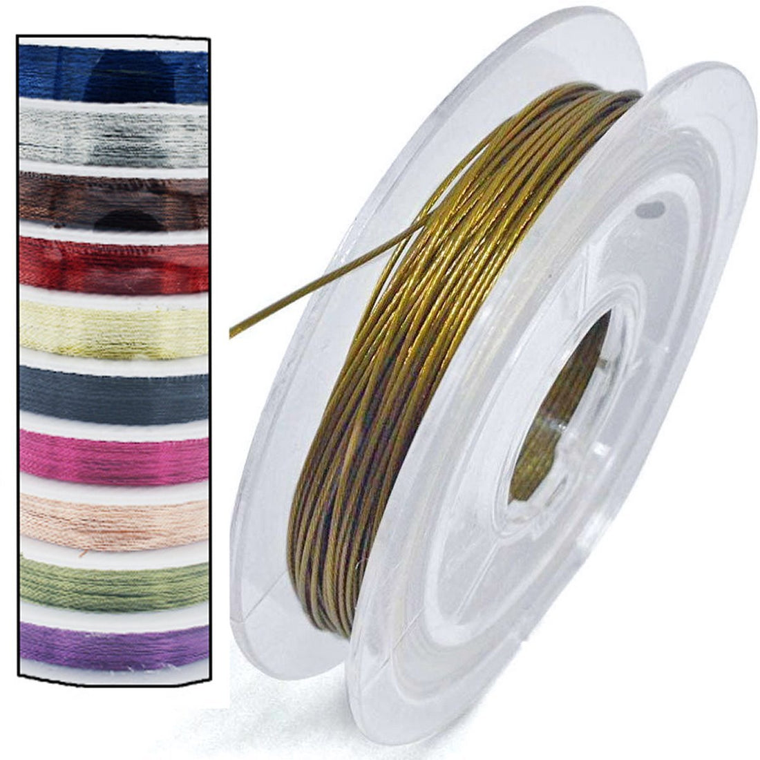 jags-mumbai Beads Beading Wire No.3 18M Single Colour I Contain 1 Unit Roll of assorted Color