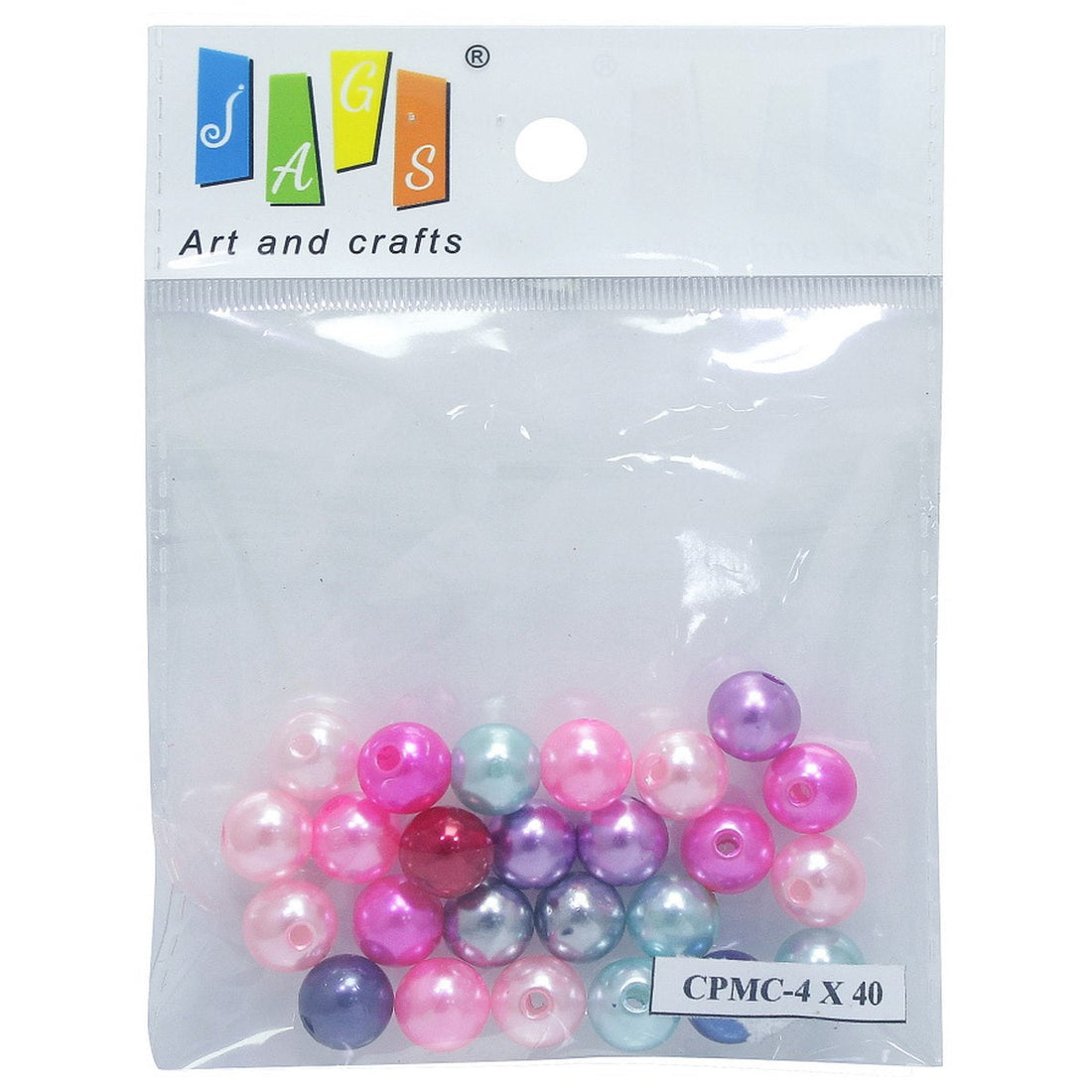 jags-mumbai Beads Craft Pearl Moti Colour 25gm 8MM