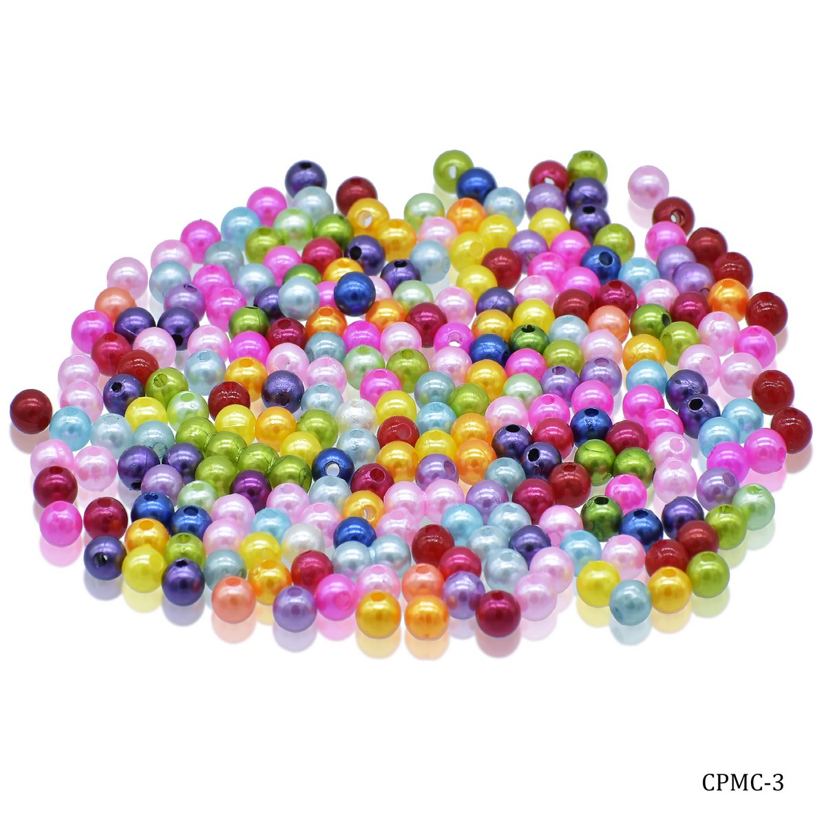 jags-mumbai Beads Jags Craft Beads Multi Colour 25gm 8MM CPMC-3
