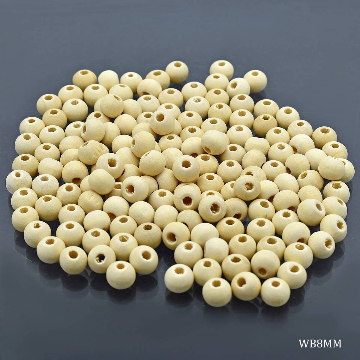 jags-mumbai Beads Jags Wooden Beads 8mm 20GM WB8MM