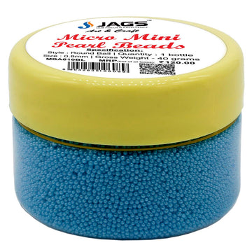 jags-mumbai Beads Micro Mini Pearl Beads 45gm Net Blue MBA610BL