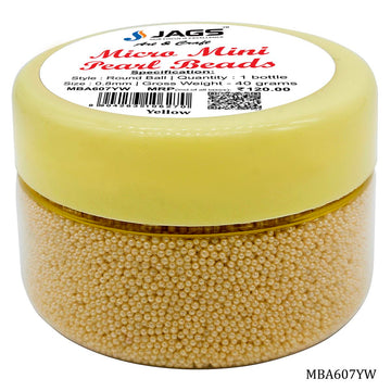 jags-mumbai Beads Micro Mini Pearl Beads 45gm Net Yellow