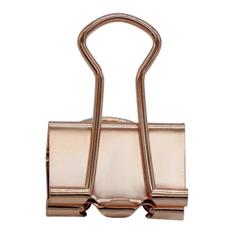 jags-mumbai Binder Clips & Pins Chic Rose Gold Binder Clips - 19mm (40pcs Box)