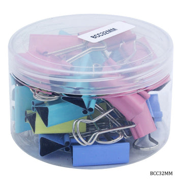 Large Assorted Colors Binder Clips - 32mm (24pcs Box)