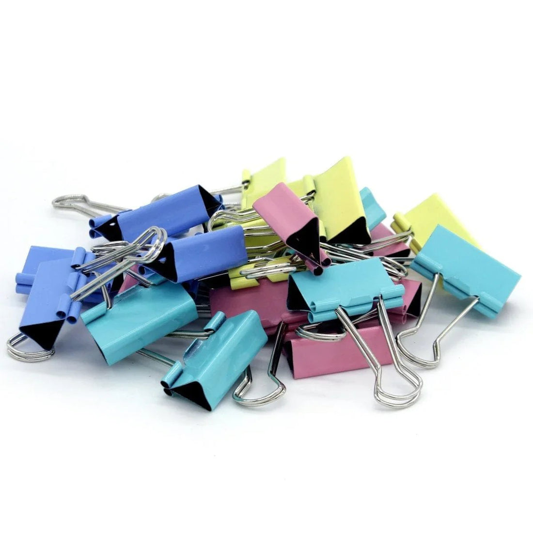 jags-mumbai Binder Clips & Pins Large Assorted Colors Binder Clips - 32mm (24pcs Box)