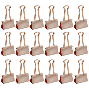 Luxe Rose Gold Extra-Large Binder Clips - 41mm (24pcs Box)
