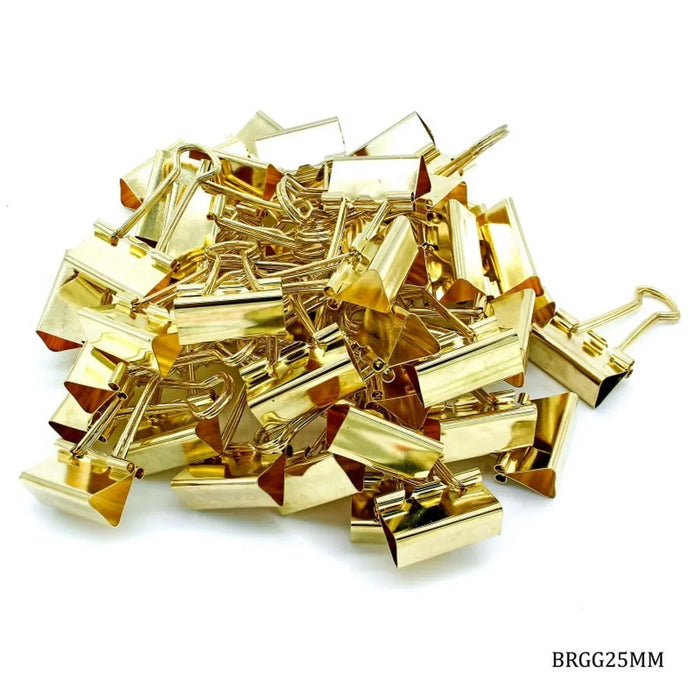 Premium Gold Large Binder Clips - 25mm (48pcs Box)