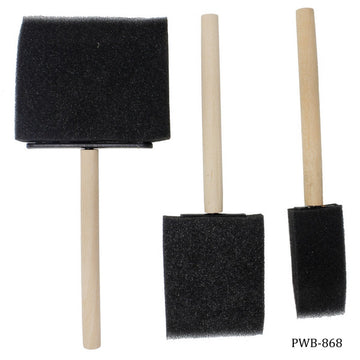 Flat sponge brush pack of 3 for shading