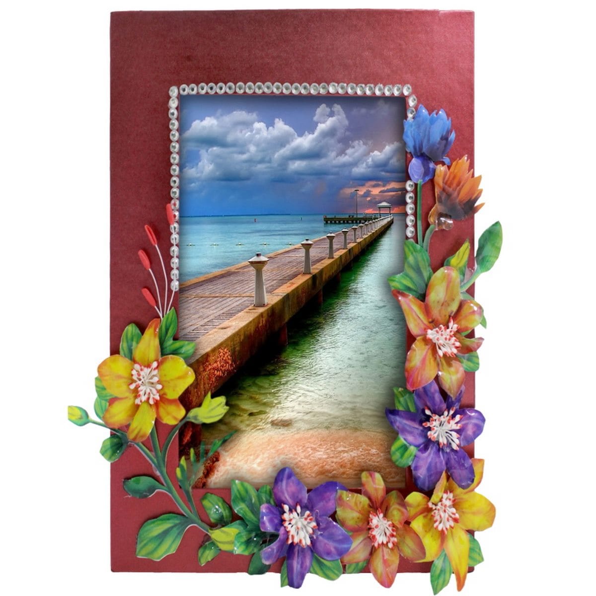 jags-mumbai Brush Floral Serenade: Resin Flower Printed Sheet A4