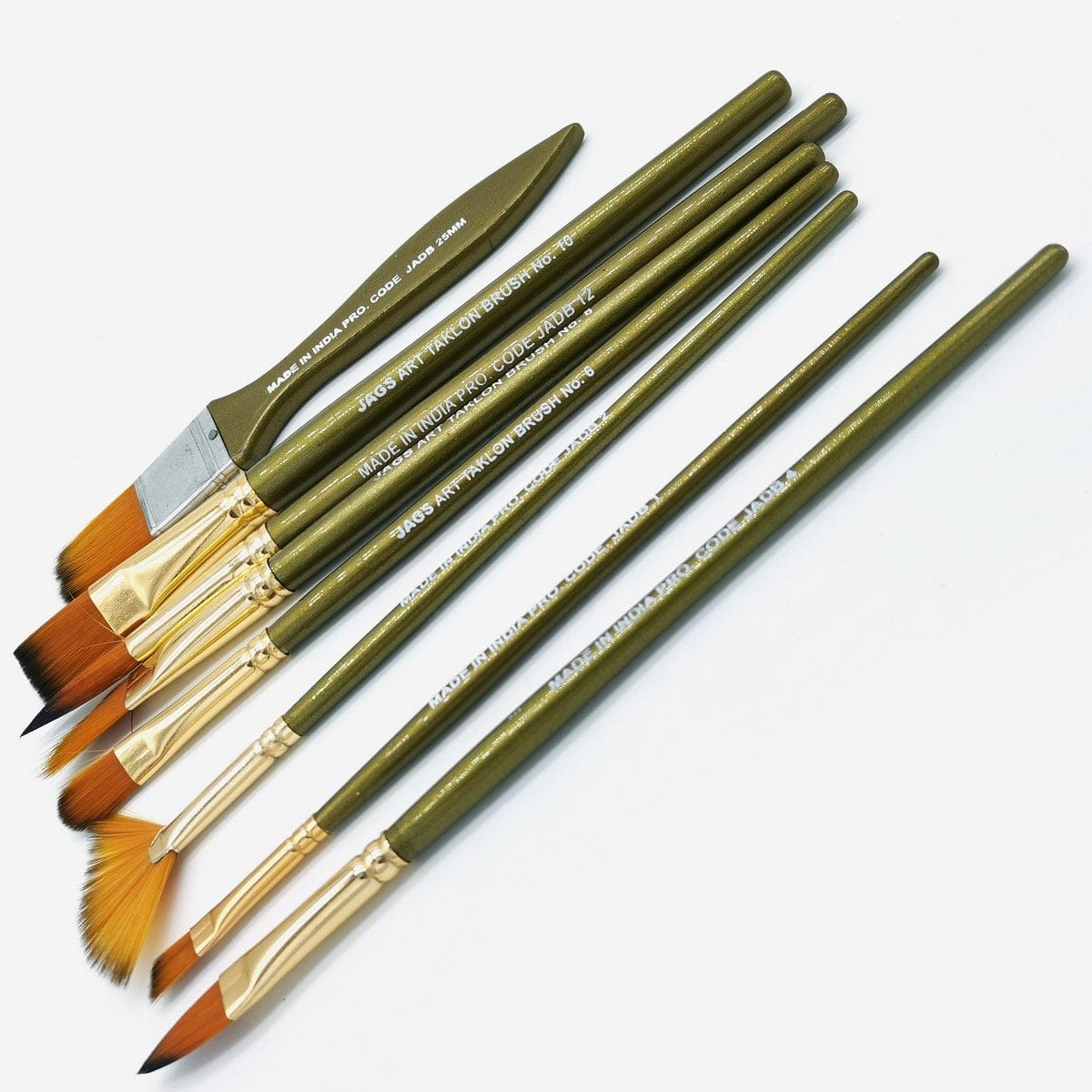 jags-mumbai Brush Jags Artist Brushes Synthetic Hair 8pcs Set - Comprehensive Brush Collection for Artistic Excellence