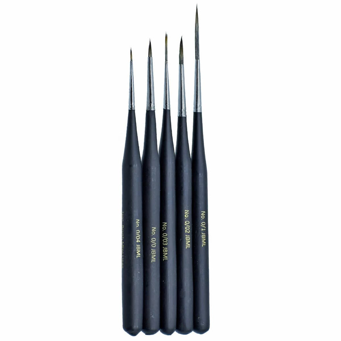 jags-mumbai Brush Jags Brush Mini Liner Black Handle Set Of 5 Pcs JBML00