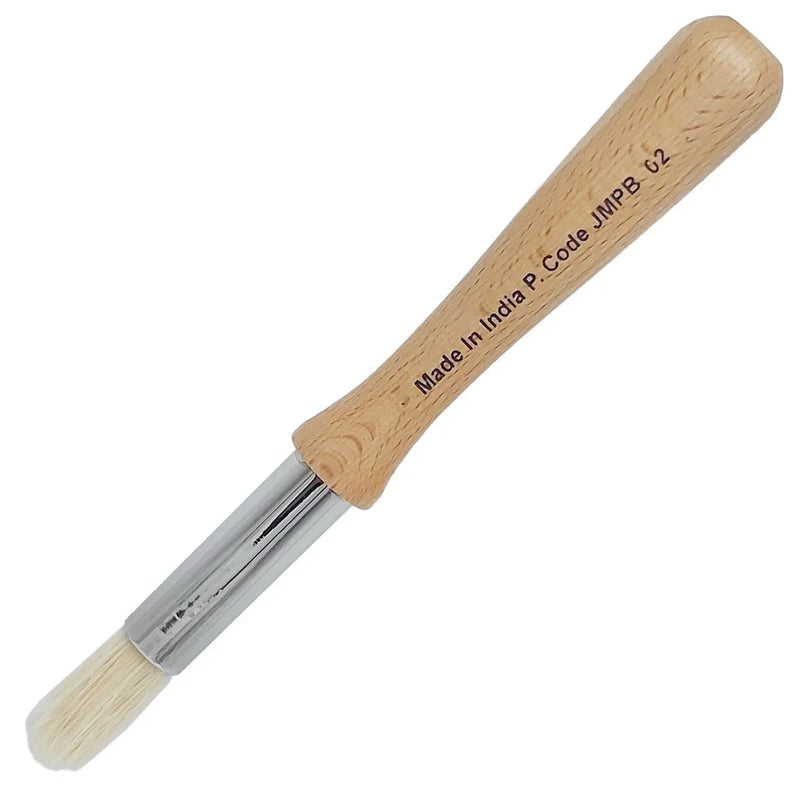 jags-mumbai Brush Jags Mop Painting Brush Hog Bristle No.2 - Fine Detailing and Texture Brush for Artists