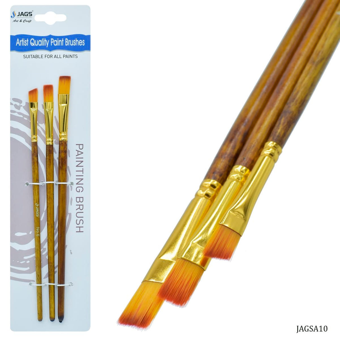 jags-mumbai Brush Jags Painting Brush Set Of 3Pcs JAGSA10