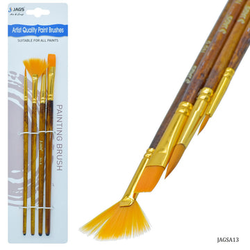 jags-mumbai Brush Jags Painting Brush Set Of 4Pcs