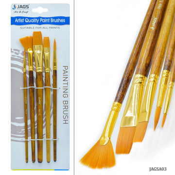 jags-mumbai Brush Jags Painting Brush Set Of 5Pcs