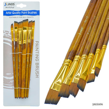 jags-mumbai Brush Jags Painting Brush Set Of 6Pcs JAGSA06