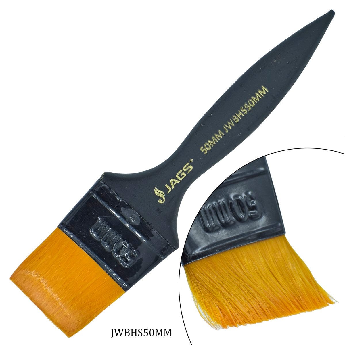 jags-mumbai Brush Jags Wash Brush Synthetic Hair Black Handle 50MM JWBHS50MM