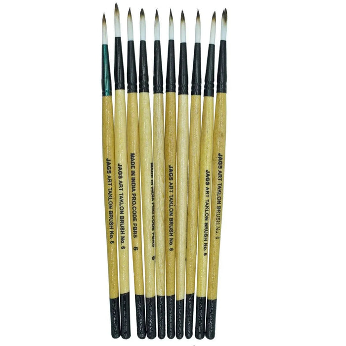 Painting Brush Round Synthetic Hair No 6 PBRS06