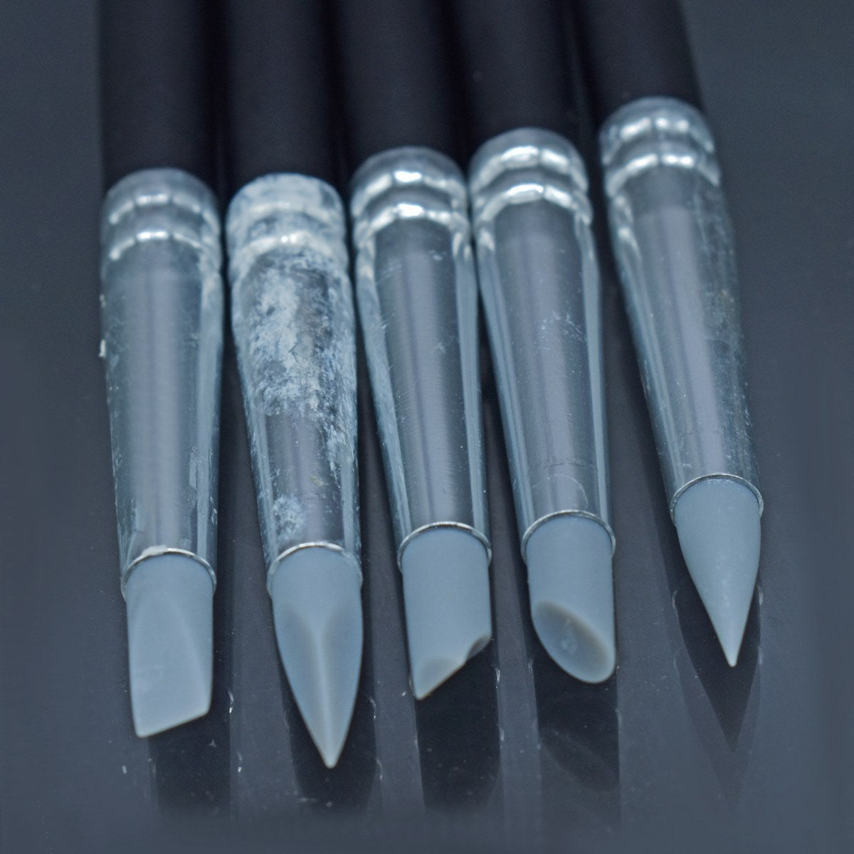 jags-mumbai Brush Painting Brush Silicone 5pcs Set Black Big T-142