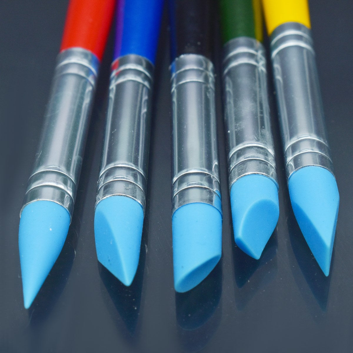 jags-mumbai Brush Painting Brush Silicone 5pcs Set Color Small T-140