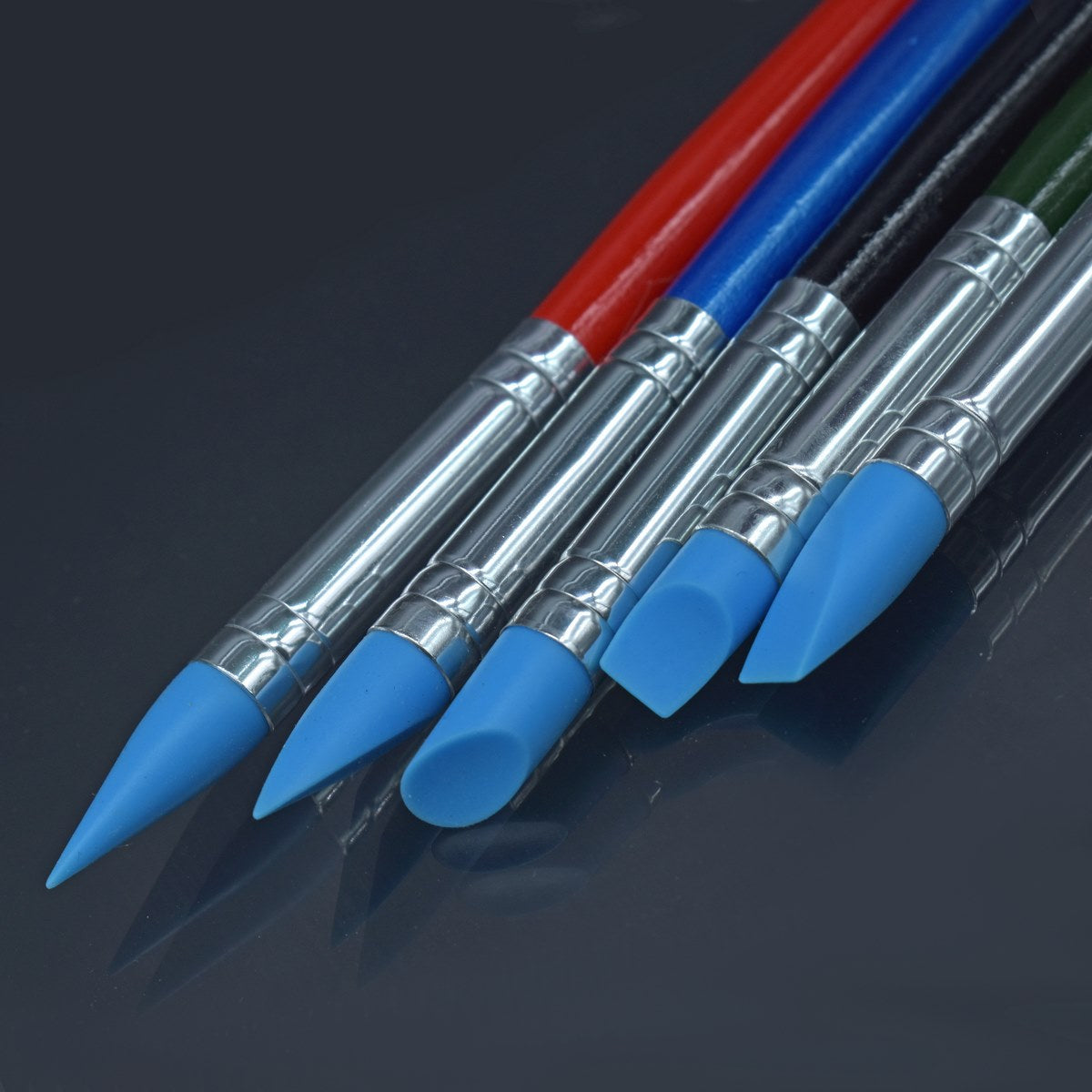 jags-mumbai Brush Painting Brush Silicone 5pcs Set Color Small T-140