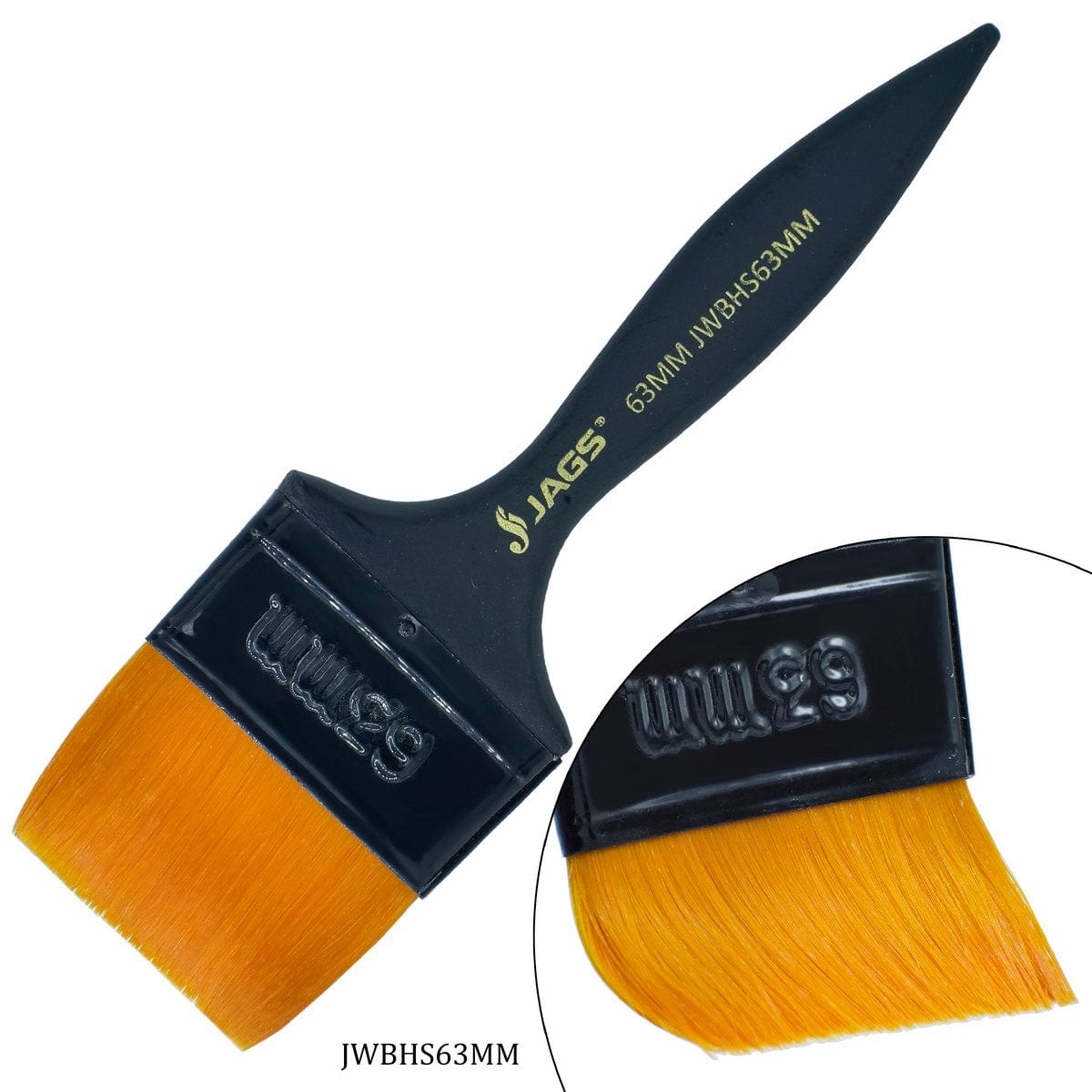 jags-mumbai Brush Premium Synthetic Hair Wash Brush - 63MM