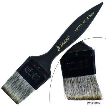 Pro Wash Brush: Synthetic Imitation Hair, Black Handle - 38MM