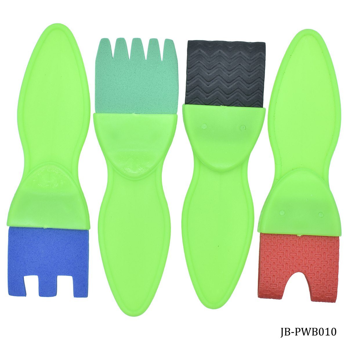 jags-mumbai Brush Sponge Brush Set 4pcs Shapes