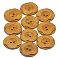 jags-mumbai Button Decorative button wooden flower big 10pcs