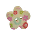 jags-mumbai Button Decorative Button Wooden Flower Small 20pcs