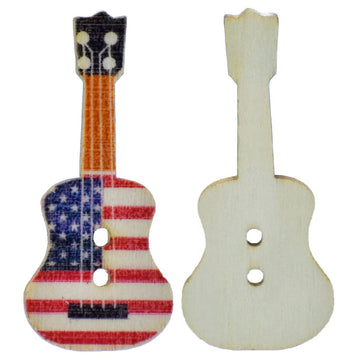 Decorative Button Wooden Guitar 20pcs DBWG-1