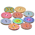 jags-mumbai Button Decorative Wooden Button Big Round (10pcs)