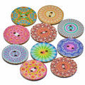 jags-mumbai Button Decorative Wooden Button Big Round (10pcs)