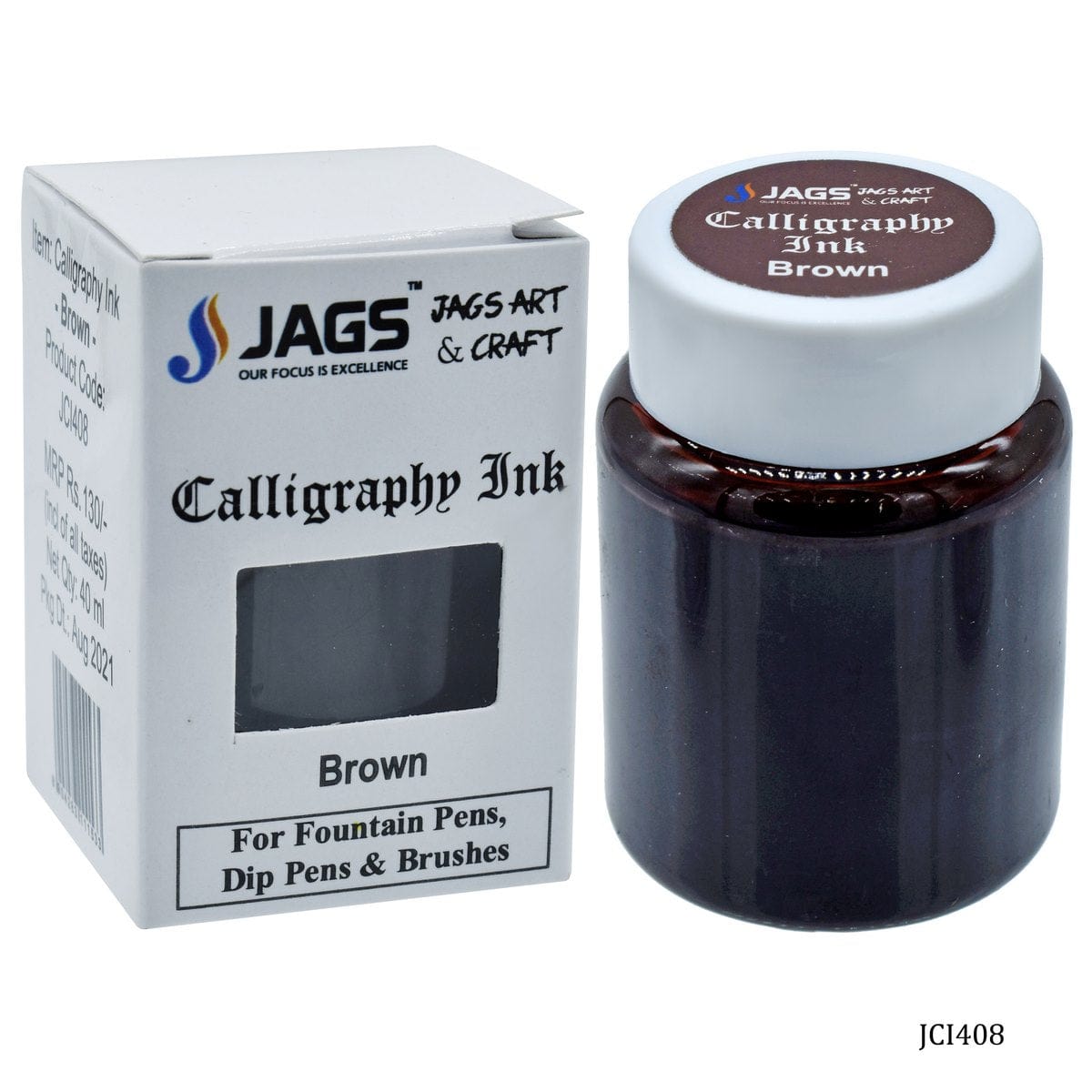 jags-mumbai Calligraphy Calligraphi inks 40ml brown