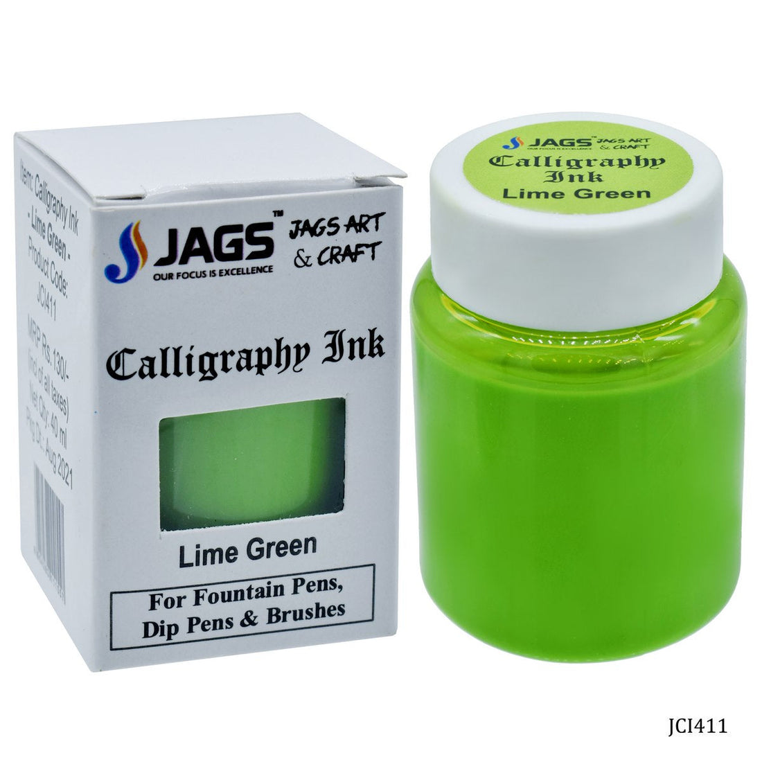 jags-mumbai Calligraphy Calligraphy Inks 40ML Lime Green