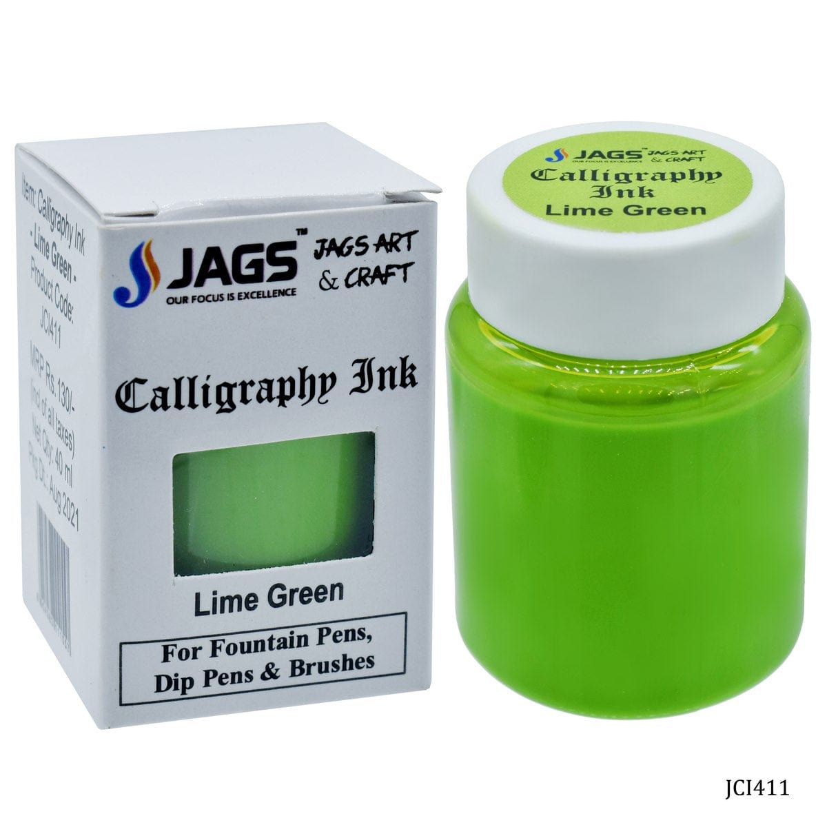 jags-mumbai Calligraphy Calligraphy Inks 40ML Lime Green