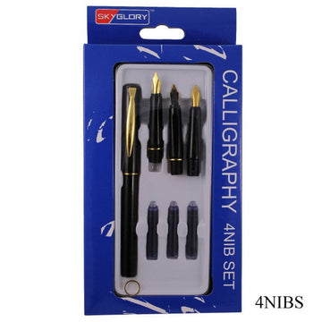 jags-mumbai Calligrapphy pens Calligraphy Pen Set with 4 Nibs - Perfect for Versatile Calligraphy Projects