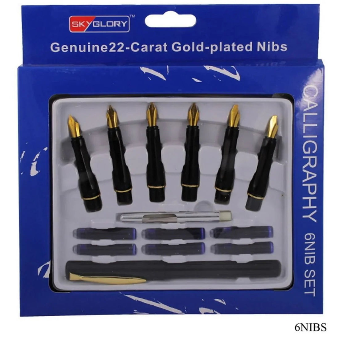 jags-mumbai Calligrapphy pens Calligraphy Pen Set with 6 Small Nibs - Perfect for Fine Detail Work