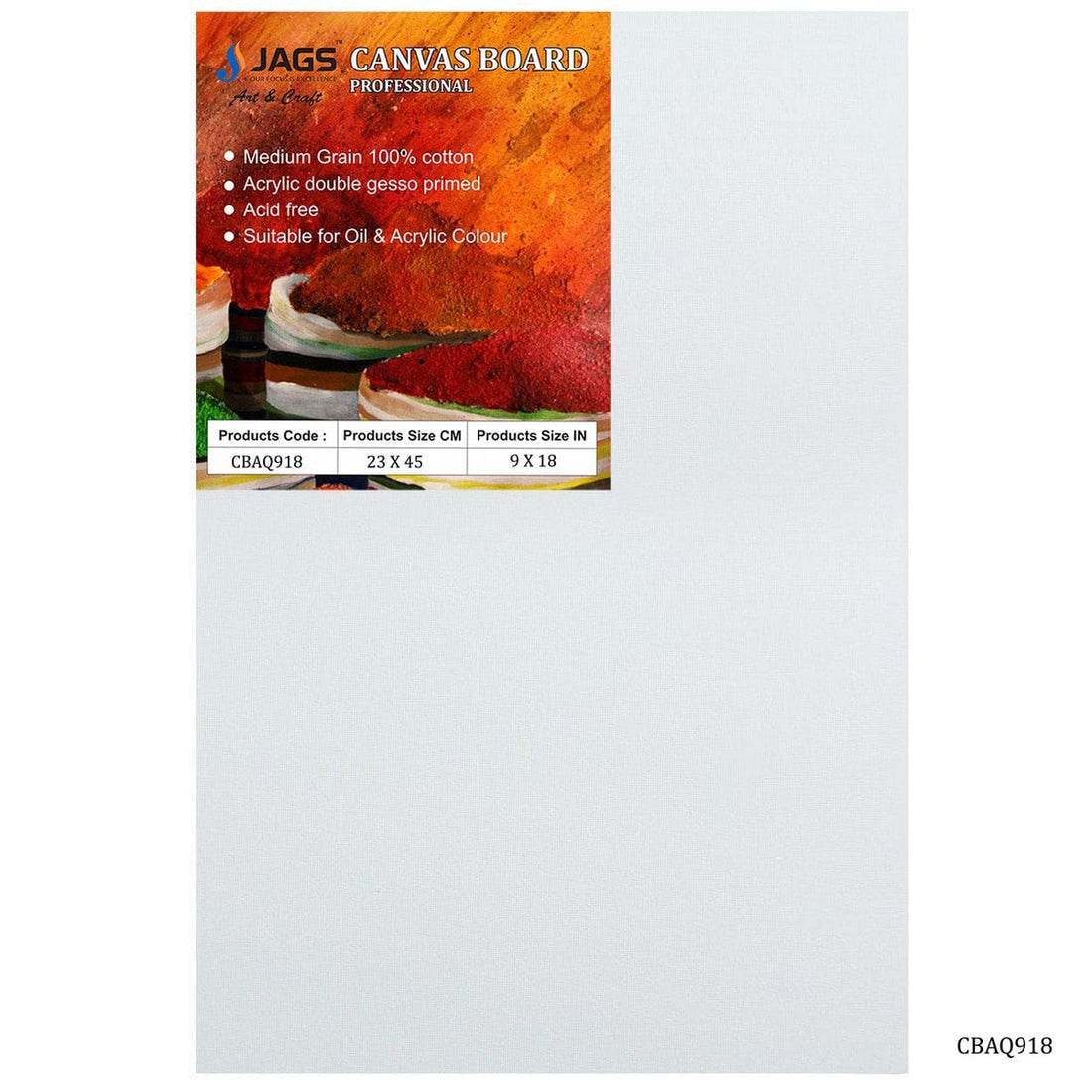 jags-mumbai canvas Boards Artist Canvas Board (White) (9X18 )