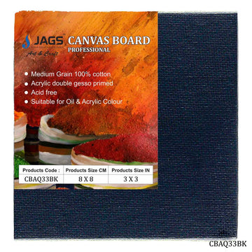 jags-mumbai canvas Boards Canvas Board Artist Quality BK 3X3inch CBAQ33BK