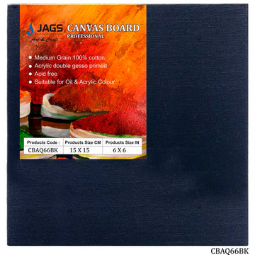 jags-mumbai canvas Boards Canvas Board Artist Quality BK 6X6Inch CBAQ66BK