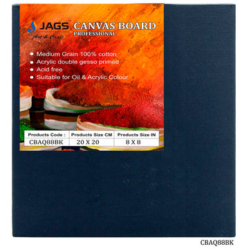 jags-mumbai canvas Boards Canvas Board Artist Quality BK 8X8Inch CBAQ88BK