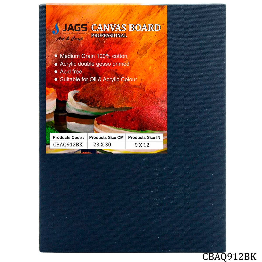 jags-mumbai canvas Boards Canvas Board Artist Quality BK 9X12inch CBAQ912BK