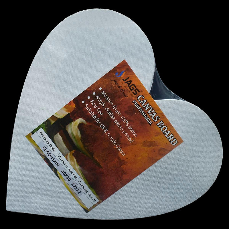 jags-mumbai canvas Boards Canvas Board Artist Quality Heart 12inch CBAQH12IN