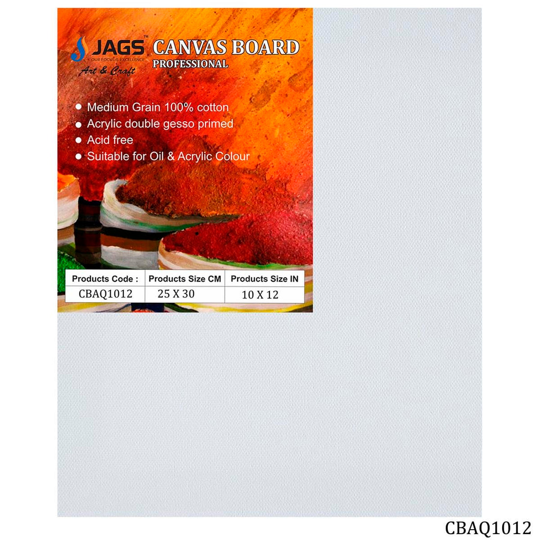 jags-mumbai canvas Boards Canvas Board Artist Quality White 10X12 CBAQ1012