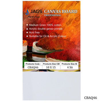 jags-mumbai canvas Boards Canvas Board Artist Quality White 4X6 CBAQ46