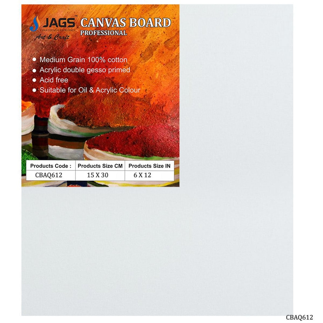 jags-mumbai canvas Boards Canvas Board Artist (White 6X12)